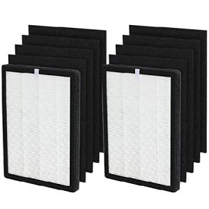 NANE ProHEPA 9000 True HEPAフィルター 交換用 VEVA ProHEPA 9000空気清浄機 2つのTrue HEPAフィルター+ 8つの活性炭フィルターを含む