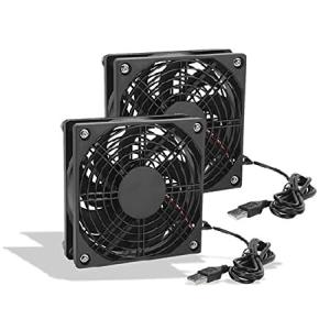 Lazmin112 120mm コンピュータケースファン 2個 5V USB PCクーラーファン 超静音 冷却ファン 超静音 デスクトップ用コンピュータ冷却ファン