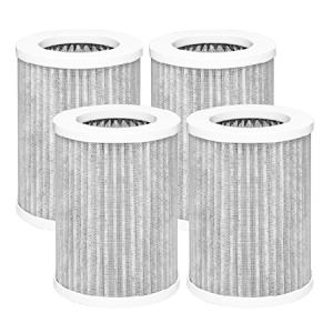 Lhari True HEPA 交換用フィルター 4個パック Pure Enrichment PureZone ミニポータブル空気清浄機