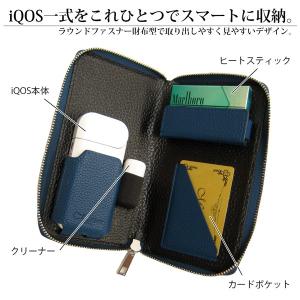 アイコス IQOS ケース 牛革 ラウンドファ...の詳細画像1