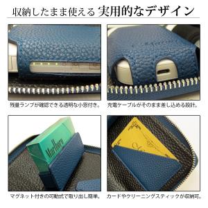 アイコス IQOS ケース 牛革 ラウンドファ...の詳細画像2