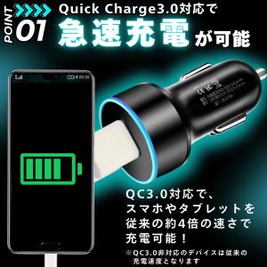 爆買 シガーソケット usb 2連 増設 カー...の詳細画像1
