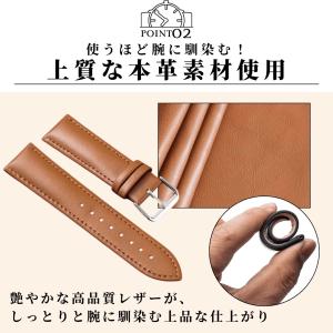 爆買 腕時計 ベルト 革 レザー 18mm 2...の詳細画像3