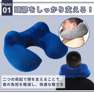 爆買 ネックピロー 飛行機 車 空気 エアー ...の詳細画像2