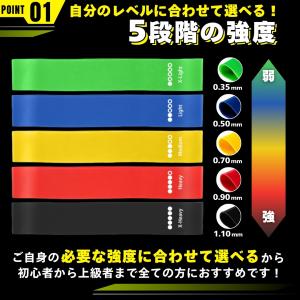 爆買 トレーニングチューブ 5本 筋トレ チュ...の詳細画像1