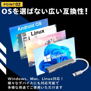 usbハブ 3.0 4ポート type-c U...の詳細画像2
