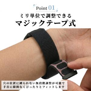 爆買 腕時計 ベルト マジックテープ ナイロン...の詳細画像2