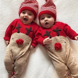 ベビー ロンパース 新生児 赤ちゃん エルク 鹿トナカイ