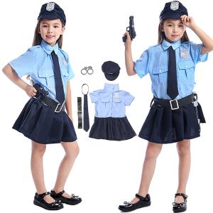 ハロウィン衣装 キッズ 警察服 ポリス 女の子 警察官 コスチューム 5点セット演出服 制服 ポリス お巡りさん 幼稚園 コスプレ 仮装  余興 変装グッズ パーティ