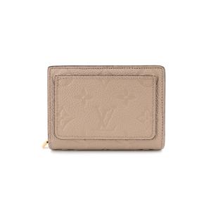 LOUIS VUITTON ルイヴィトン ポルトフォイユ・クレア M80152 コンパクトウォレット 二折財布 モノグラム・アンプラント×レザー ベージュ｜shop-musubi