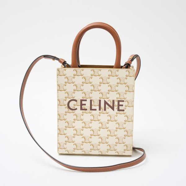 CELINE セリーヌ ミニ バーティカル トリオンフ キャンバス CELINE カバ 194372...