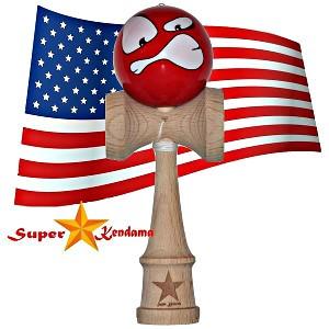 けん玉 正規輸入品 アメリカ SUPER KENDAMA フェイスシリーズ4 Red Angry SPK-005｜shop-nayuta