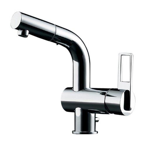 カクダイ コルディア シングルレバー引出し混合栓 排水上部セットつき 184-021K