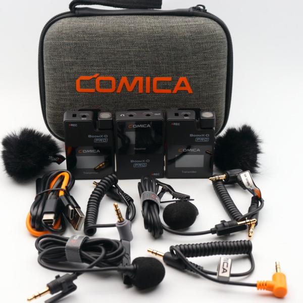 Comica BoomX-D D2 ワイヤレスカメラマイク 外付けマイクセット 2.4G無線 2台送...