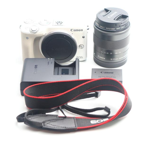 Canon ミラーレス一眼カメラ EOS M3 レンズキット(ホワイト) EF-M18-55mm F...
