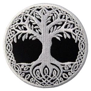 人生の木北欧の神話刺繍のバッジのアイロン付けまたは縫い付けるワッペン｜shop-nw