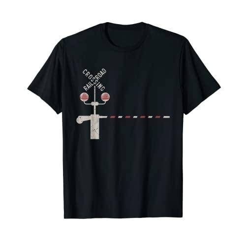 踏切 機関車 トレインスポッター 鉄道 Tシャツ