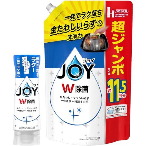 【まとめ買い】 ジョイ W除菌 食器用洗剤 逆さボトル 290mL + 詰め替え 超特大ジャンボ 1...