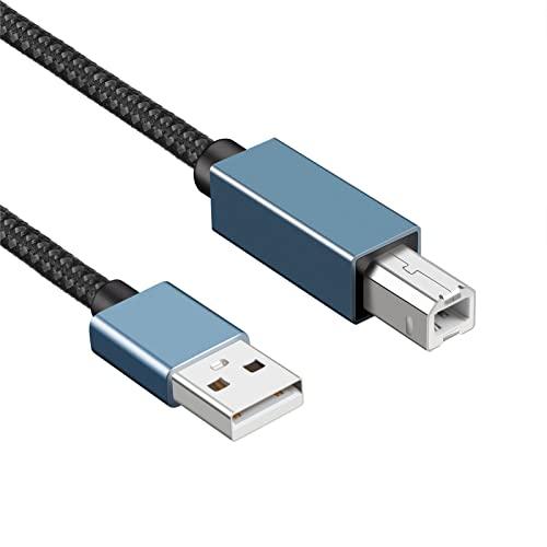 プリンターケーブル(1m, ブルー) Suptopwxm USB2.0ケーブル タイプAオス - タ...