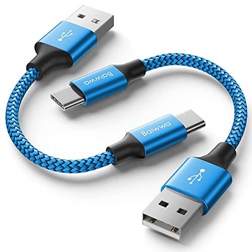 【0.3m 2本】USB Type C ケーブル 短い Baiwwa USB-A to USB-C ...