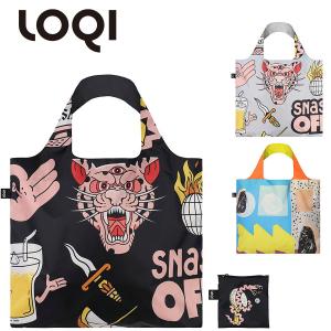 2021新商品 エコバッグ LOQI ローキー リサイクル素材 Recycled Bag マイバッグ コンビニエコバッグ トートバッグ 買い物バッグ 折りたたみ コンパクト 軽量