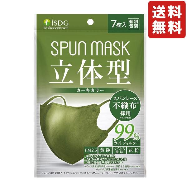 ISDG 医食同源ドットコム スパンレース不織布カラーマスク SPUN MASK (スパンマスク) ...