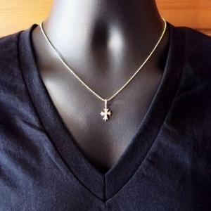 シルバー ネックレス クロス ダイヤ トップ ...の詳細画像5