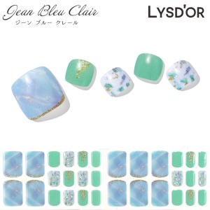 LYSD’OR フットネイル ジーン ブルー クレール リスドール 貼るだけ簡単 ネイルデザインシール ジェル ネイル お手軽 セルフネイル かわいい おしゃれ