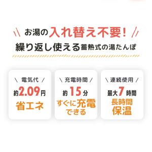 湯たんぽ 充電式 ペット エコ暖房 エコ湯たん...の詳細画像1