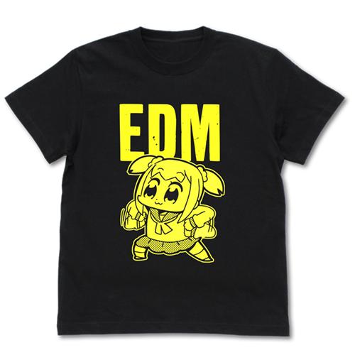 【ポプテピピック】EDM Tシャツ蓄光Ver. / BLACK-L【ネコポス対応】