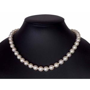 アコヤパールネックレス SV 44.2g 45cm カード鑑別付　Jewelry Akoya-Pearl 8.5-9.0mm Necklace｜shop-sakae