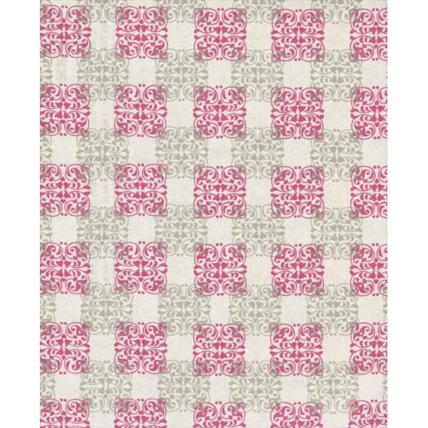 ラッピングペーパー(包装紙) No724(幾何学模様 ピンク) 四六半才判 500枚