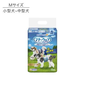 マナーウェア 男の子用 Mサイズ 小〜中型犬用 青チェック 紺チェック 42枚 そそう おむつ 大容量 まとめ買い 国産 日本製 安心 安全｜shop-sumainu