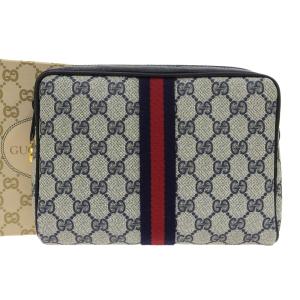GUCCI グッチ GGキャンバス化粧ポーチ ブラウン✖️ライトブラウン GUCCI グッチ GUCCI 07198 GGキャンバス地