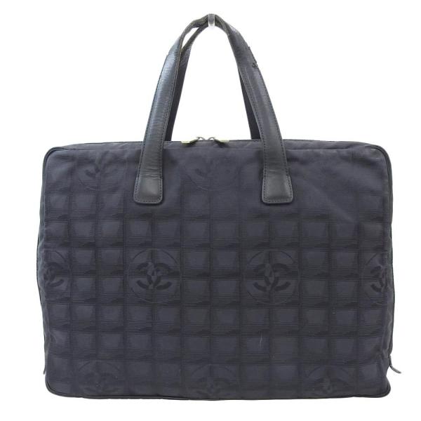 シャネル CHANEL ニュートラベルライン ブリーフケース ハンドバッグ ナイロンキャンバス 黒 ...