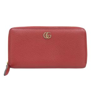 【美品】箱付き GUCCI グッチ レザー 長財布 GG柄 シマ がま口 長財布 GG Marmont グッチ GUCCI GGマーモント ロゴ ラウンドファスナー 長