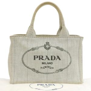 PRADA（プラダ） ビジュー カナパ 三角ロゴプレート ネイビー ブルー