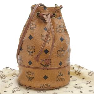 美品 MCM DESSAU ドローストリングバッグ 巾着 2WAY ショルダーバッグ
