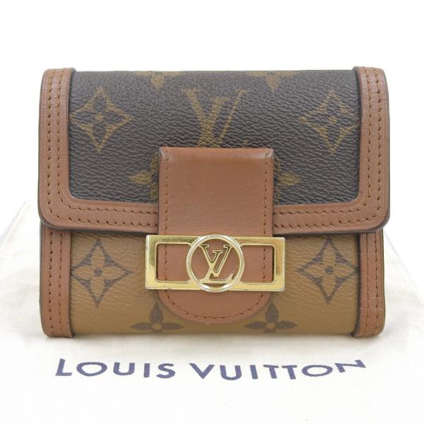 ルイヴィトン LOUIS VUITTON モノグラム リバース ポルトフォイユ ドーフィーヌ コンパ...