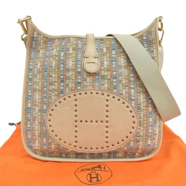 エルメス HERMES エヴリン1 PM □F刻印 斜め掛け ショルダーバッグ パンチング ヴィブラ...