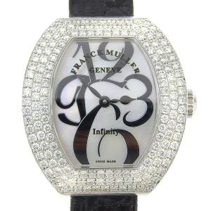 フランクミュラー FRANCK MULLER インフィニティ カーベックス ベゼル3重ダイヤ 3530QZAD3 シェル文字盤 本物保証 箱付 新品同様