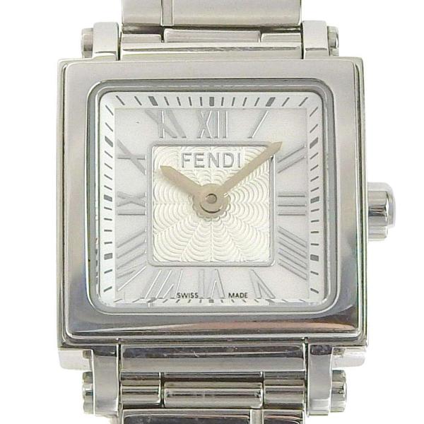 フェンディ FENDI クアドロミニ レディース クォーツ 電池 腕時計 シェル文字盤 本物保証 箱...