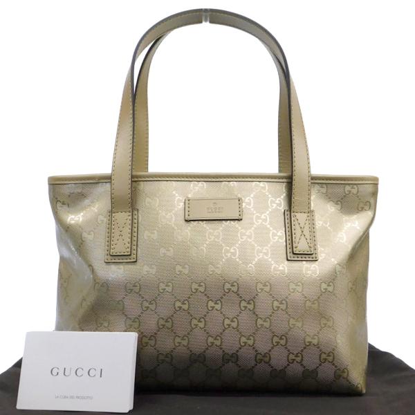 グッチ GUCCI GGインプリメ ロゴ ハンドバッグ ゴールド 211138 002123 軽い ...