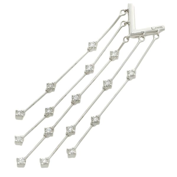 ライン LINE 5列 ペンダント トップ K18WG メレダイヤモンド 0.50ct ホワイトゴー...