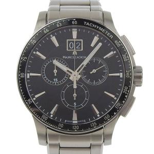 モーリスラクロア MAURICE LACROIX クロノグラフ デイト AP13891 黒文字盤 SS 40mm クォーツ メンズ 時計 本物保証 箱・保付 新品同様