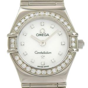 オメガ OMEGA コンステレーション ミニ マイチョイス 1165 76 シェル文字盤 K18WG 64.3g クォーツ 150周年999本限定 本物保証 新品同様