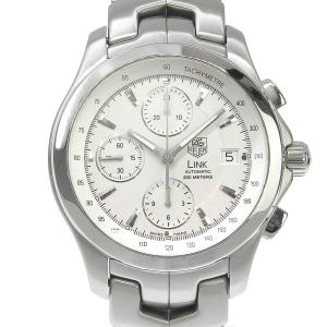タグホイヤー TAG HEUER リンク クロノグラフ デイト CJF2111 BA0576 シルバー文字盤 SS 自動巻 約41ミリ 本物保証 箱・保付 新品同様
