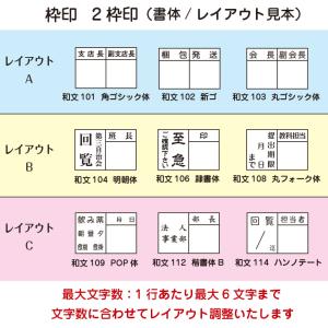★【送料140円〜】回覧印 枠印 ゴム印 2枠...の詳細画像1