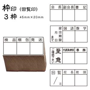 ★【送料140円〜】回覧印 枠印 ゴム印 3枠 ...の商品画像