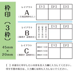 ★【送料140円〜】回覧印 枠印 ゴム印 3枠...の詳細画像2